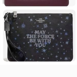 Coach Black Star Wars Wristlet